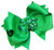 Sequin Shamrock St. Patricks Day 4.5 Inch Hair Bow -Emerald Green-