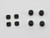 Black Screw Feet Cover Set Replacement For 3DS XL 3DS LL Console