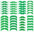 Konsait 48 Pcs Green Mustache Beard St. Patricks Day Decorations Self Adhesive Fake Mustache Costume Dress up Face Accessory