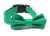 Dog and Cat Cotton Collar with Bow Tie - Solid Green - Small