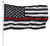 Thin Red Line American Flag 3x5 Ft- Black White Red Stripes American Honoring Firefighter Flags Banner Durable Polyester