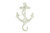 Hampton Nautical Cast Iron Anchor Hook 5 inch Whitewashed
