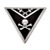 Knights Templar Apron Triangle Masonic Lapel Pin - -Black  and  Silver--7/8 Tall-