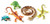 Learning Resources Jumbo Reptiles & Amphibians, 5 Pieces