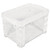 Advantus 40305 Super Stacker Storage Boxes Hold 500 4 x 6 Cards Plastic Clear