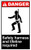 Safety Harness and Lifeline Required Danger OSHA/ANSI Label Decal Sticker 8 inch