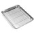 Cookie Sheet and Rack Set - Aluminum Half Sheet Pan Baking Sheet Set with Stainless Steel Oven Safe Cooling Rack