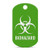fagraphix Biohazard Keychain GI Dog Tag Engraved Toxic Green