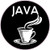 U.S. Custom Stickers Java Coffee Black Circle Sticker 3 inch
