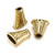 Craftdady 20Pcs Antique Golden Bead Cone End Caps Terminators 18x17mm Tibetan Metal Spacer Bead Caps for DIY Jewelry Making