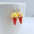 Ice Cream Cone Dangle Earrings on Clear Plastic Hooks for Metal Sensitive Ears