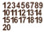 Brown Numbers 1-20 Stickers Vinyl Decals Choose Size from 1 inch to 8 inch Indoor Outdoor Waterproof -Arial Bold V592- -1 inch-