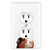WIRESTER Duplex Outlet Cover Wall Plate/Switch Plate - Black White Brown Guinea Pig