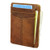 Leaokuu RFID Genuine Leather Minimalist Slim Wallet Front Pocket Card Case -Rfid W10922 Light Brown-
