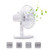 LIANGUS 3 Speeds USB Oscillating Fan Portable Table Fan Mini USB Desktop Fan USB & Battery Powered Personal Fan Quietness Baby Fan in Home Office Baby Boom Car Camping (White)