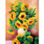 YiShuJia Diamond Painting by Number Kits for Adults Beginners KidsDIY 5D Round Full Drill Art CraftsSunflower Cross Stitch Crystal Rhinestone Embroidery Paintings for Home Wall Decor 16x20 inch