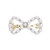 fublousRR5 Hairpin Women Faux Pearl Heart Bow Hairpin Hair Clip Side Bangs Barrette Accessory White Bow