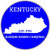 U.S. Custom Stickers Kentucky Bluegrass Bourbon Basketball Circle Decal 4 inch