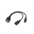MEIZHIYUE 2 in 1 OTG Micro USB Host Power Y Splitter USB Adapter to Micro 5 Pin Male Female Cable VDX99