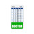 Doctor Badge Buddy Vertical w/Height  and  Weight Conversion Charts -Standard Green-