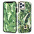 Sansunto for iPhone 11 Pro Max CaseGreen Palm Leaves Slim Glossy Shockproof Hard PC with Soft TPU Bumper Anti-Scratch Protective Cover for iPhone 11 Pro Max 6.5 Inch 2019