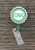 CNA Retractable Nurse Medical Badge Reel - Green ID Clip