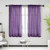 Anjee Sheer Curtains Rods Pocket Voile Gauze Drapes 2 Panels Window Treatments for Bedroom Kitchen Bathroom 52 x 45 Purple