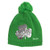 Carrolls Irish Gifts Emerald Green Kids Knitted Bobble Hat with Sequins Designed Shamrock