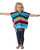 Del Mex Youth Kids Child Mexican Serape Poncho Costume -Turquoise Ages 2-5-