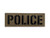 IR Infrared Police Patch with Hook and Loop -6x2 Inch Coyote Brown-