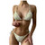 Womens Tie Side Bottom Padded Top Triangle Bikini Bathing Suit Two Pieces Swimwear