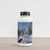 Ambesonne Alaska Aluminum Water Bottle Winter Season in The North American Countryside Snow Covered Fields Trees Aluminum Insulated Spill-Proof Travel Sports Water Bottle White Sky Blue Brown