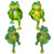 HEMOTON 4pcs Frog Miniature Figurines Fairy Garden and Terrarium Frog Resin Frog Statue Frog Figure Desktop Decoration Bonsai Ornament -Green-