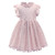 Csbks Toddler Girls Cute Pompoms Lace Floral Elegant Retro Swing Party Dress Pink 130