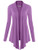 WSK850 Womens Draped Open- Front Cardigan XXL Lilac