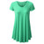 Meikosks Ladies Flowy Tops V Neck Short Sleeve T Shirt Solid Color Blouses Basic Pullover Mint Green