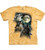 The Mountain womens Three Wolf Moon Shirt Yellow Small US