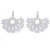 NOVICA Crochet Cotton Dangle Earrings with .925 Sterling Silver Hooks White Sun