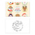 Circle Merry Christmas Snowman Festival New Year Festival Greeting Card Bless Message Present