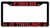 GSF Frames My Common Sense is Tingling Black Plastic License Plate Frame Deadpool