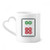 Mahjong Circle Dots 6 Tile Pattern Mug Coffee Ceramic Drinkware Glass Heart Cup