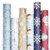UNIQOOO 24 Sheets 6 Patterns Christmas Wrapping Paper for Gift Wrap Classic Santa Christmas Ornaments Silver  and  Gold Snowflakes White Tree New Year Holiday for Kids for Her  and  Him