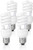 -4 Pack- Circle 13 Watt -60 Watt- Compact Fluorescent Light Cool White 4100K Mini Spiral Medium Base CFL Light Bulbs