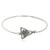 Sterling Silver Filled Celtic Triquetra Trinity Knot Charm Bangle Bracelet 8 inch