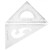 uxcell Stationery 30/60 45 Degree Drawing Triangle Rulers Protractor 2 Pcs