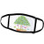 3dRose Cute Green and Blue Image of Watercolor Christmas Tree in Pot - Face Covers -fc_318566_3-