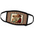 3dRose Santa Claus with Cute Little Girl on a Red and Green Patterned - Face Covers -fc_170791_2-
