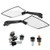 Motorcycle Rearview Mirror 2Pcs Modified Motorcycle Rearview Mirror Universal Reverse Rear View Side for Scooter Electric Bike-Carbon fiber texture-