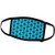 3dRose Shades of Blue and Green Abstract Geometric Flowers and Shapes - Face Covers -fc_63851_3-