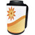 3dRose Anne Marie Baugh - Flowers - Cute Orange and Yellow Flower Above An Orange Wave Design - Can Cooler Bottle Wrap -cc_236023_1-